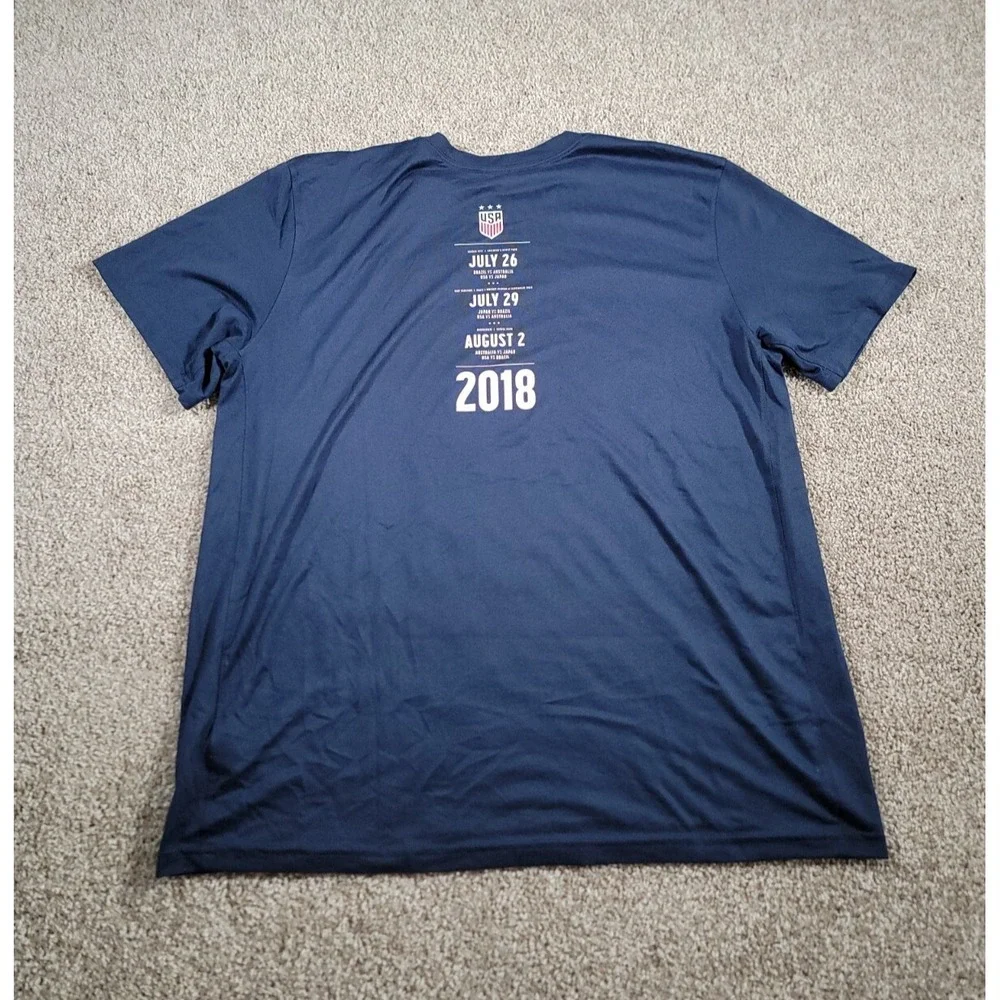 Nike Soccer Shirt Size XXL Tournament of Nations 2018 DRI FIT Short Sleeve USA